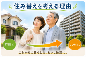 60代で住み替えを考える理由を表したイメージ